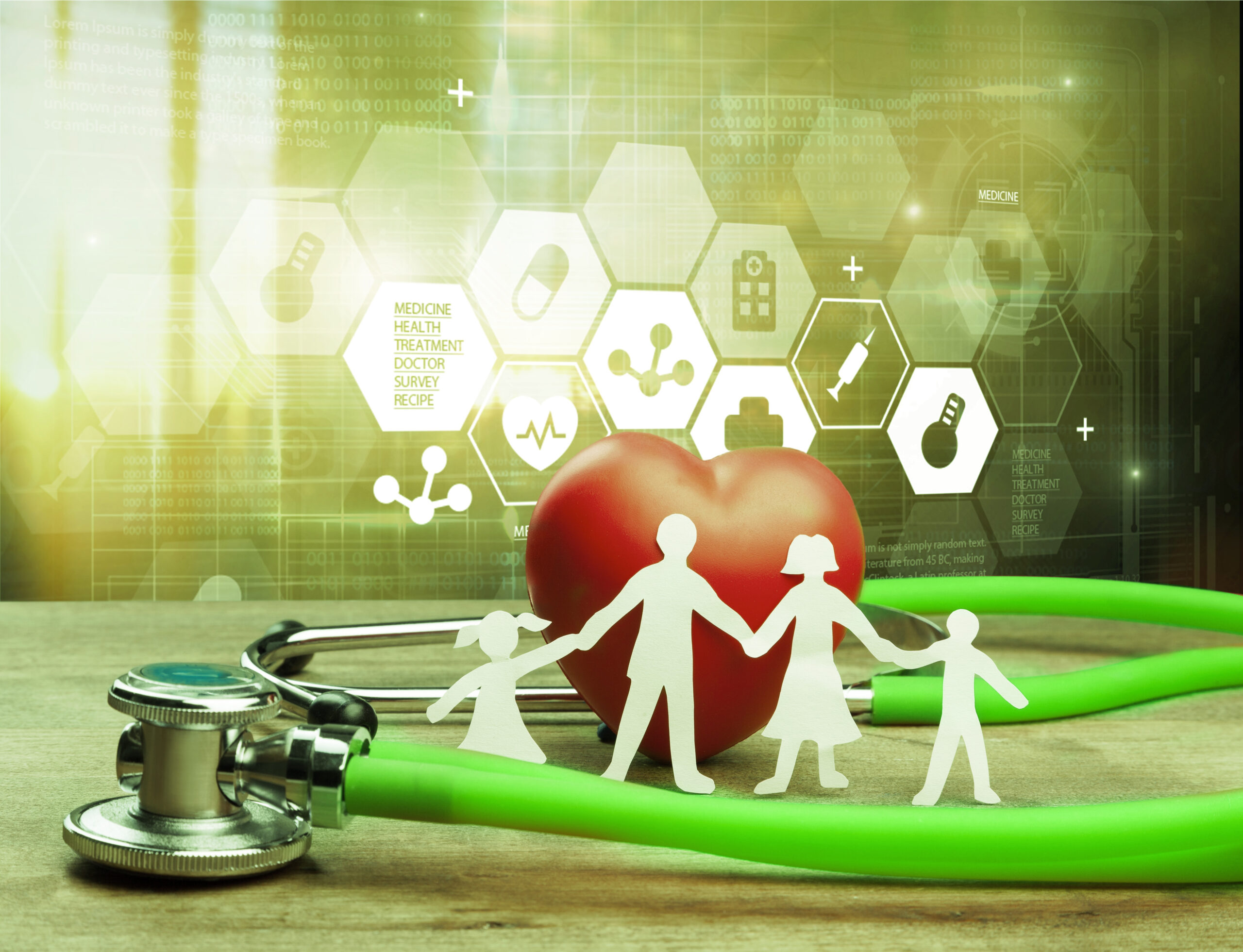 Family Cut-out Medical Insurance Concept